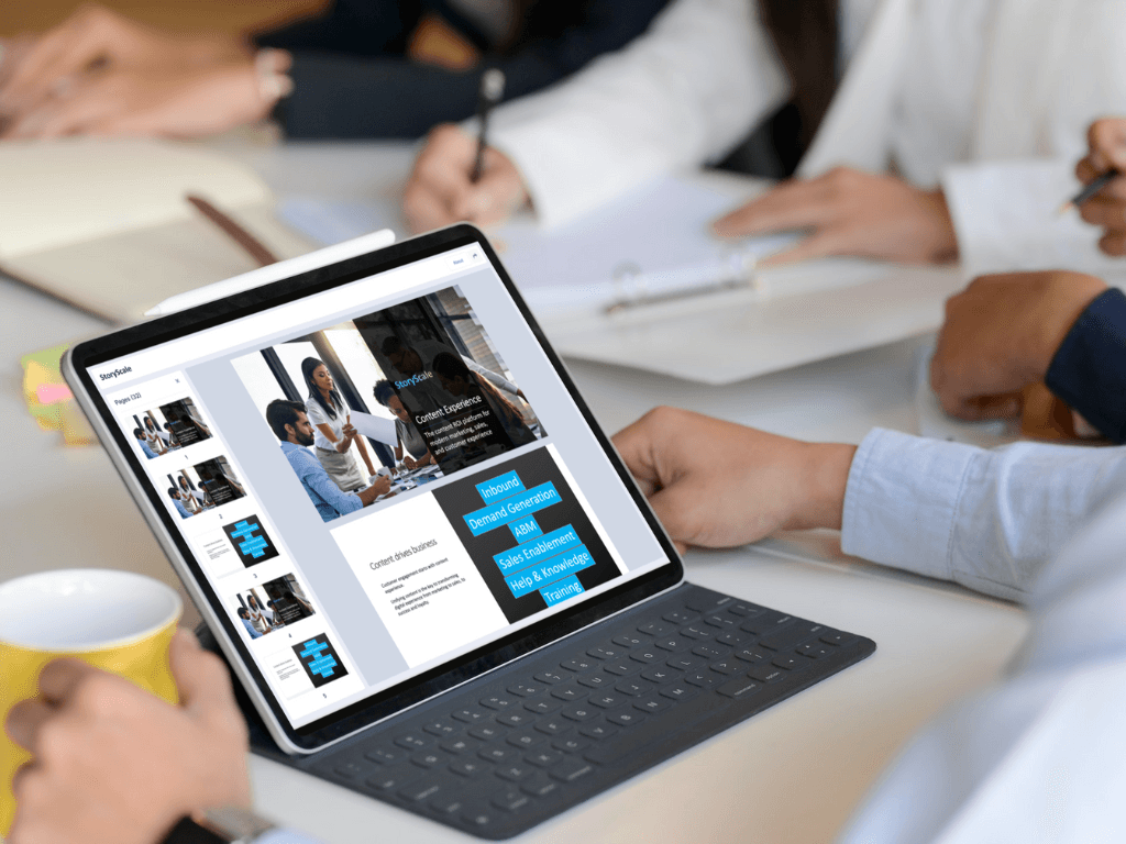 An eBook being viewed on a tablet
